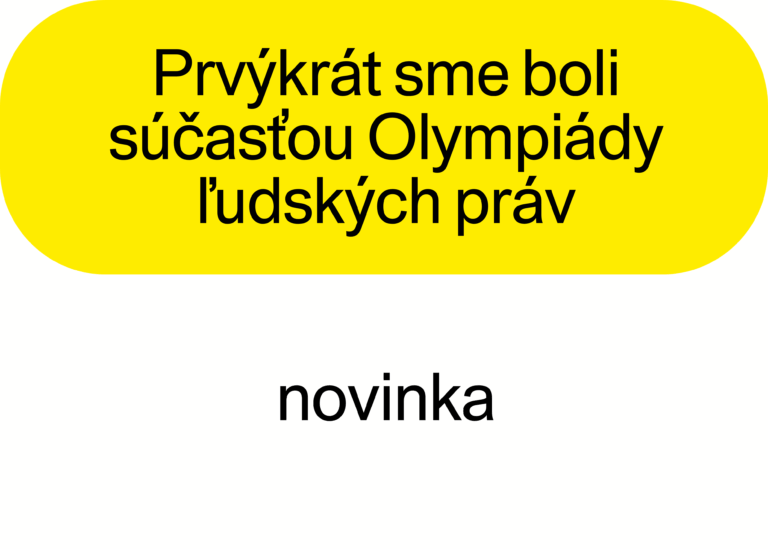 Prvýkrát sme boli súčasťou Olympiády ľudských práv